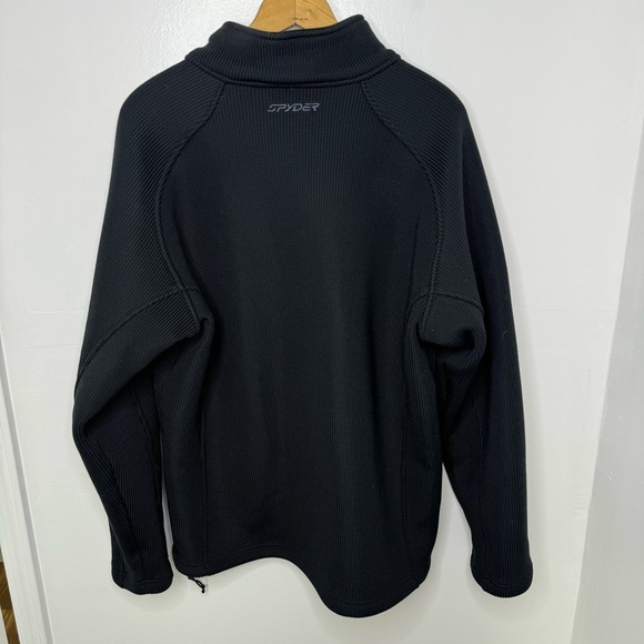 SPYDER Black Full Zip Fleece Sweatshirt Size XL - Picture 2 of 3